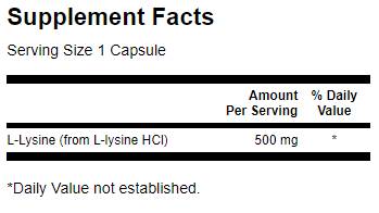 L-lysine 500 mg 300 capsules