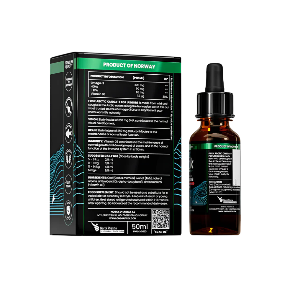 Arctic Kids - Omega-3 pour les enfants - poisson sauvage de la Norvège/Flavour du citron - 50 ml