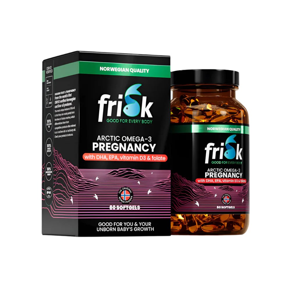 Grossesse arctique - oméga-3 pour les femmes enceintes - 100% morue sauvage de la Norvège - 80 capsules