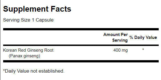 Spectrum complet Root de ginseng rouge coréen 400 mg - 90 capsules