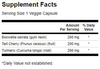 Curcuma à spectre complet, boswellia et cerise acidulé - 60 capsules