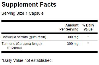 Boswellia et curcumine à spectre complet - 60 capsules