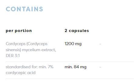 Cordyceps 1200 mg - 120 capsules