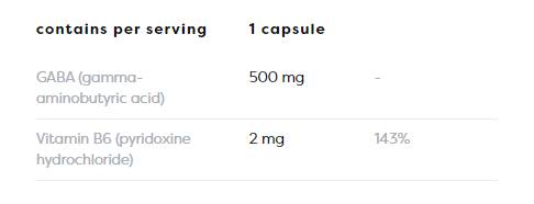 GABA 500 mg + vitamine B6 - 120 capsules