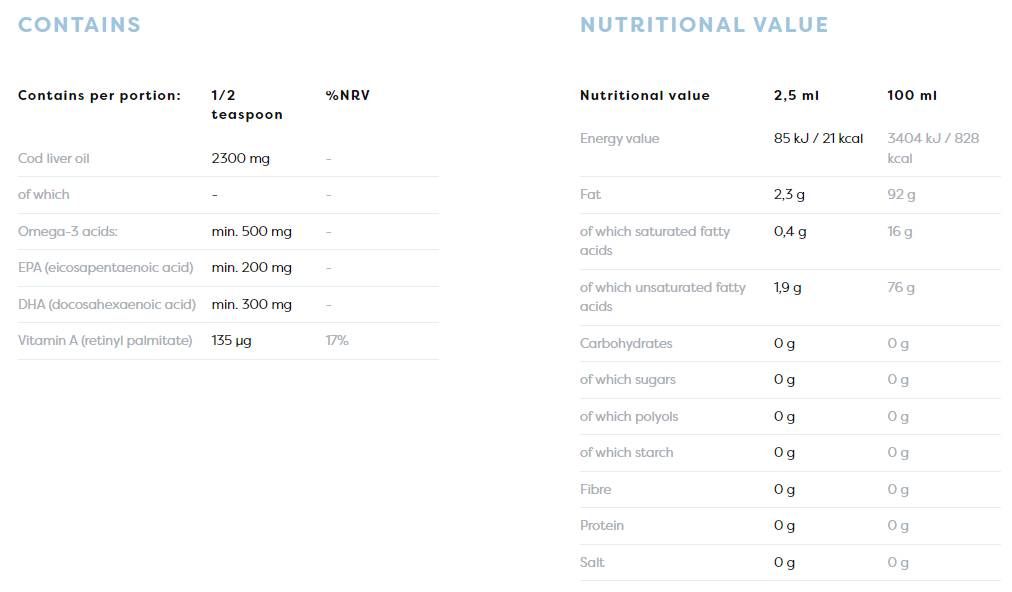 Norwegian mord foie huile kids | Omega liquide à armature au citron - 500 ml