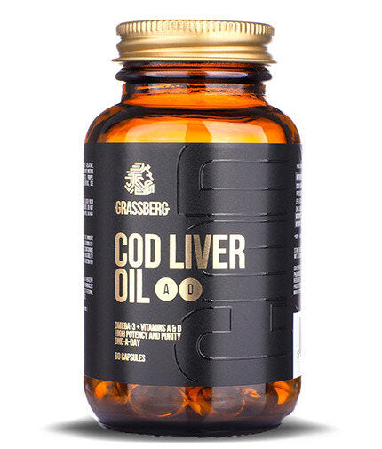 Huile de foie de morue Grassberg + A + D 60 SoftGels