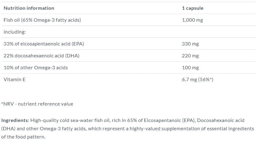 Gold Omega 3 65% 60 Caps. OLYMPE