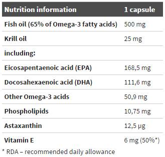 Gold Omega 3 65% + Krill Huile 60 Capsules