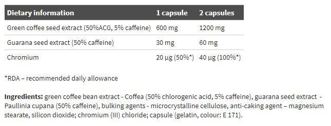 Café vert 30 capsules <tc>Olimp</tc>