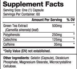 Thé vert 500 mg/60 casquettes