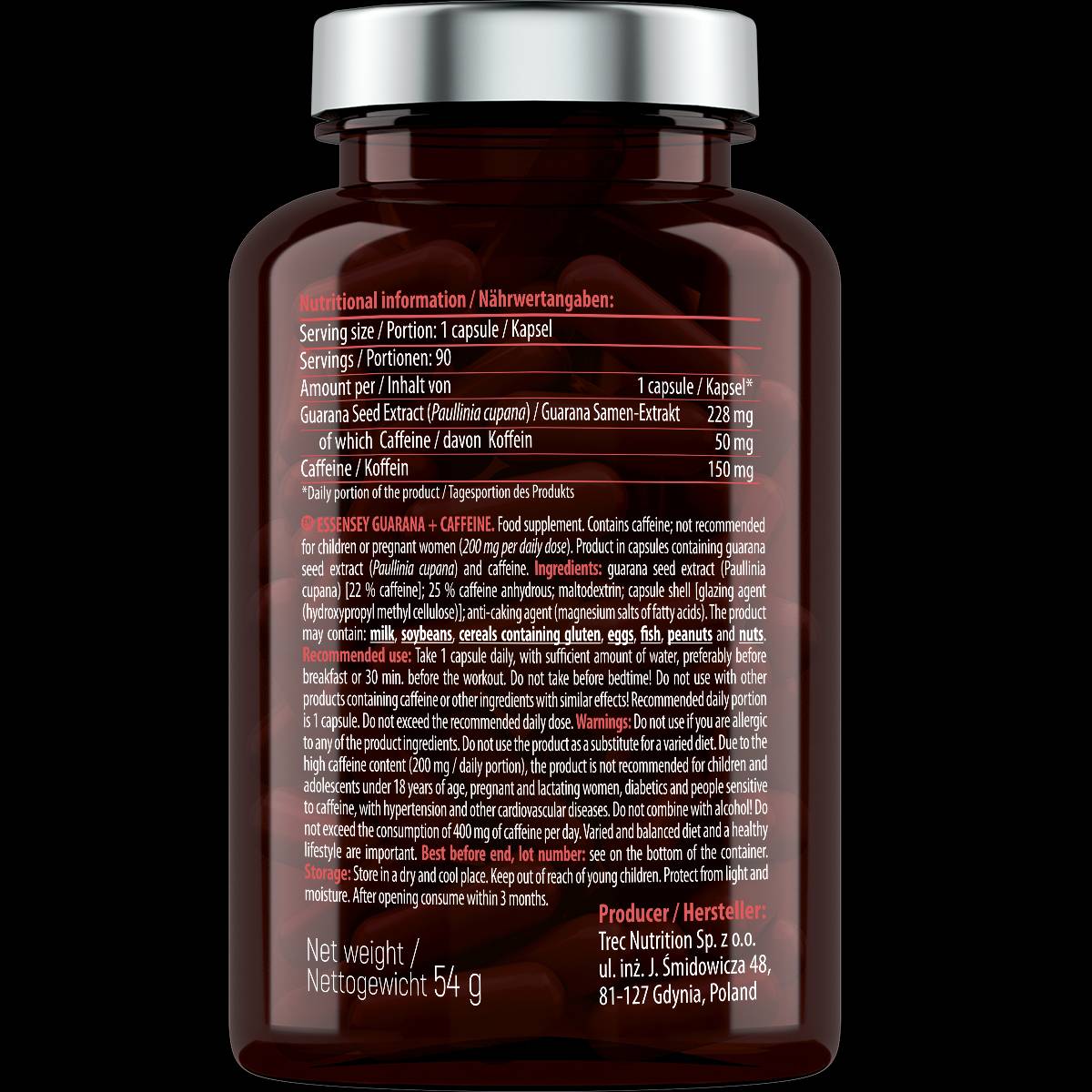 Guarana + caféine - 90 capsules