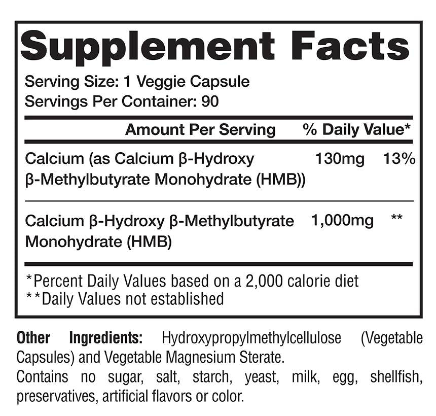 HMB 1000 mg 90 capsules