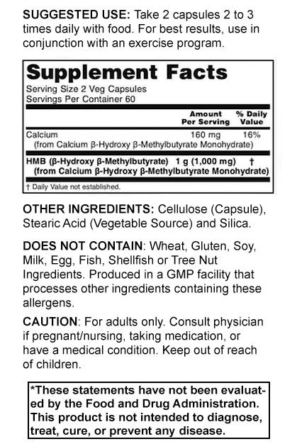 HMB 500 mg - 120 capsules