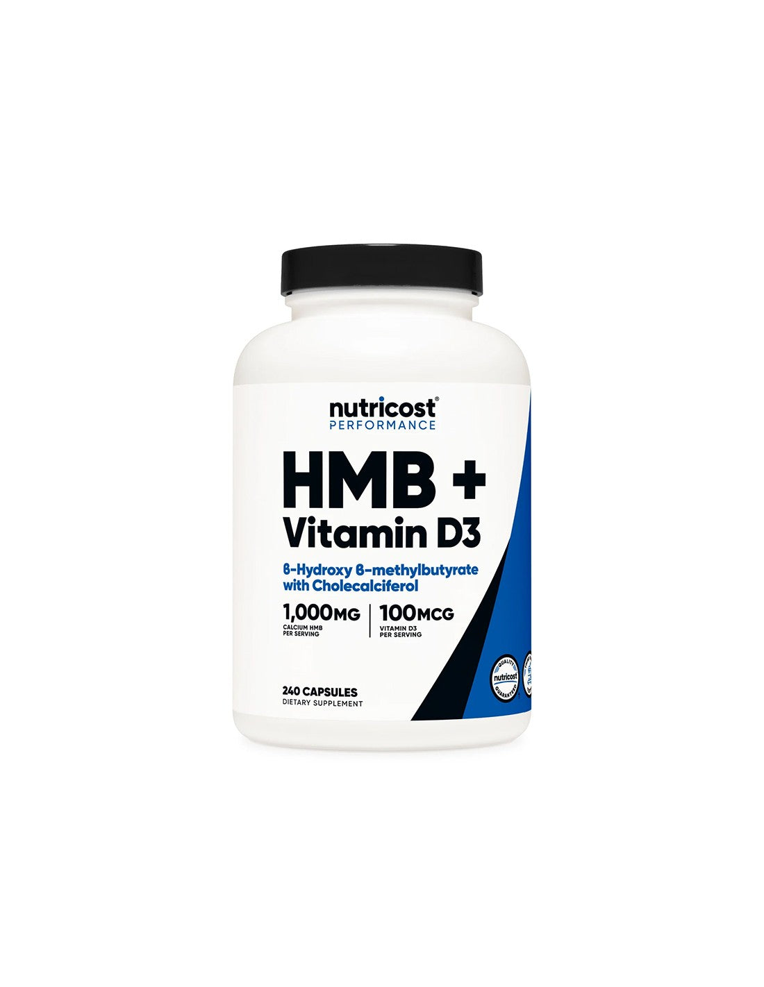 Prendre soin des os, des articulations et des muscles - HMB + vitamine D3, 240 capsules
