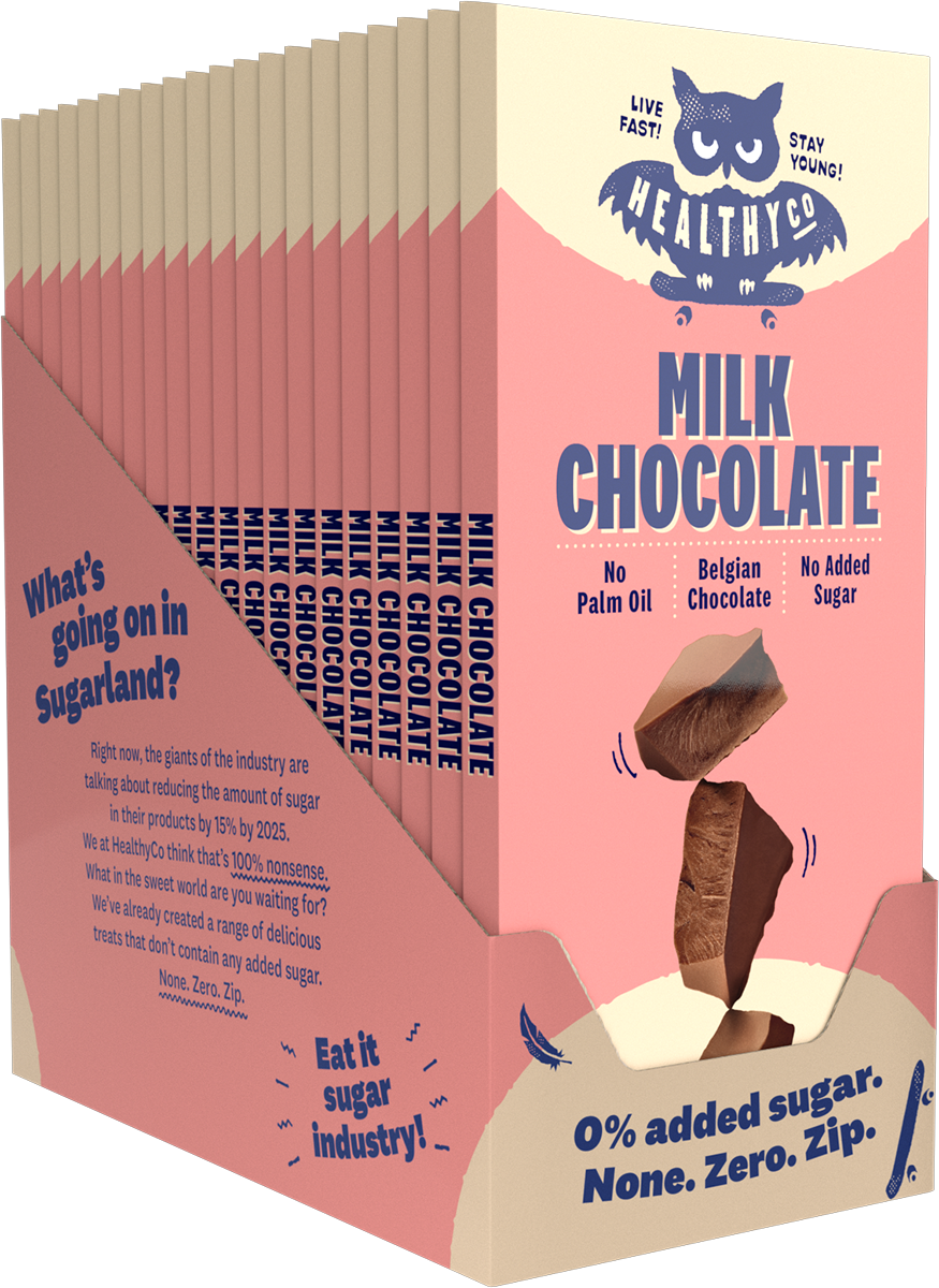 <tc>HealthyCo</tc> chocolat au lait 100 grammes - sans sucre ajouté et sans huile de palme