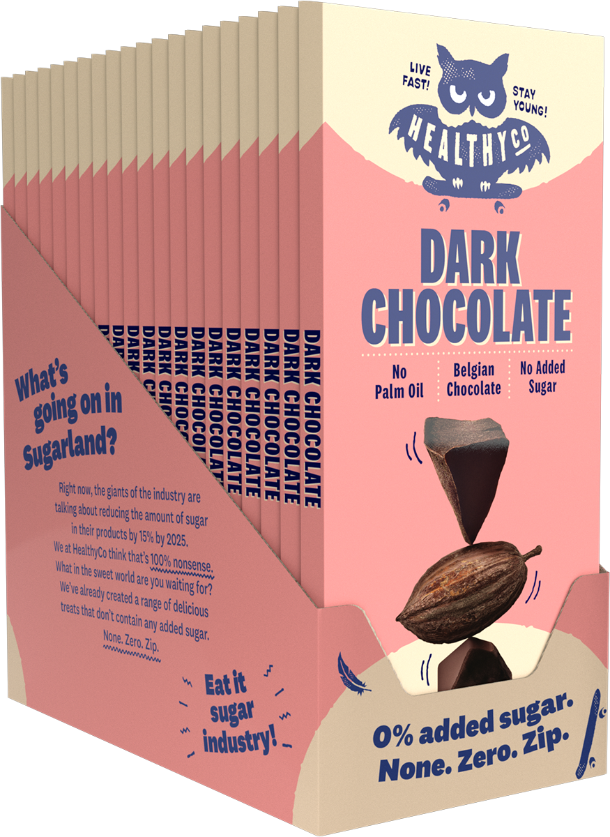 <tc>HealthyCo</tc> chocolat noir naturel 100 grammes - sans sucre ajouté et sans huile de palme