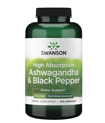 Ashwagandha et poivre noir absorption | Avec bioperne - 120 capsules