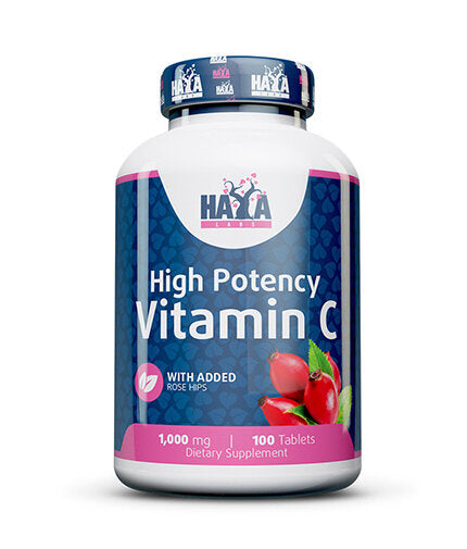 Vitamine C de 1 000 mg à haute puissance avec onglets Rose Hans 100.