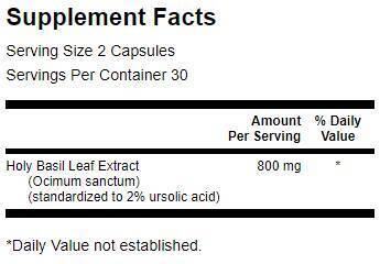 Extrait de basilic sacré (Tulsi) 400 mg - 60 capsules