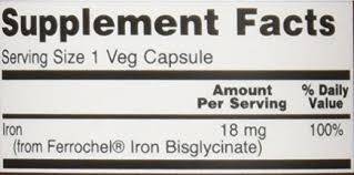 Fer 18 mg ferrochel - 120 capsules