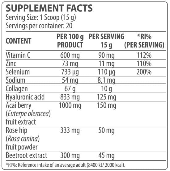 Collagen Complex | with Hyaluronic Acid & Acai Berry - 300 грама - Feel You