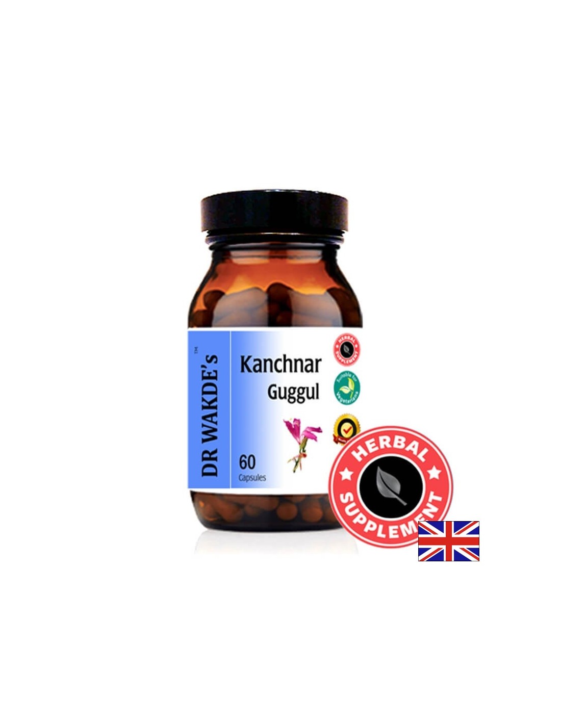 Kanchnar Guggul (Kanchnar Guggul) - Pour les problèmes thyroïdiens, pour nettoyer le sang et la lymphe, 60 capsules