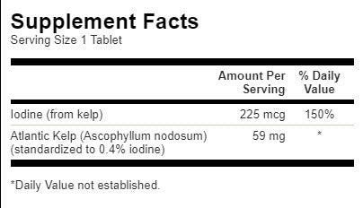 Vetrapage/source d'iode/225 mcg./250 onglets. - 0