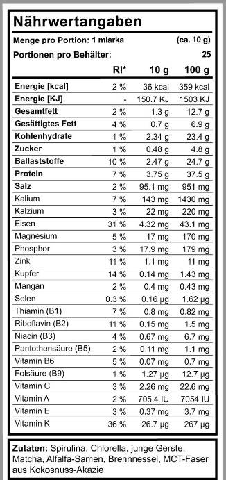 Keto Greens Smoothie - 250 grammes