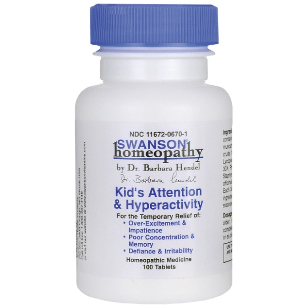 Attention aux enfants et hyperactivité 100 comprimés