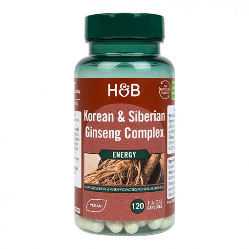 Complexe de ginseng coréen et sibérien - 120 capsules