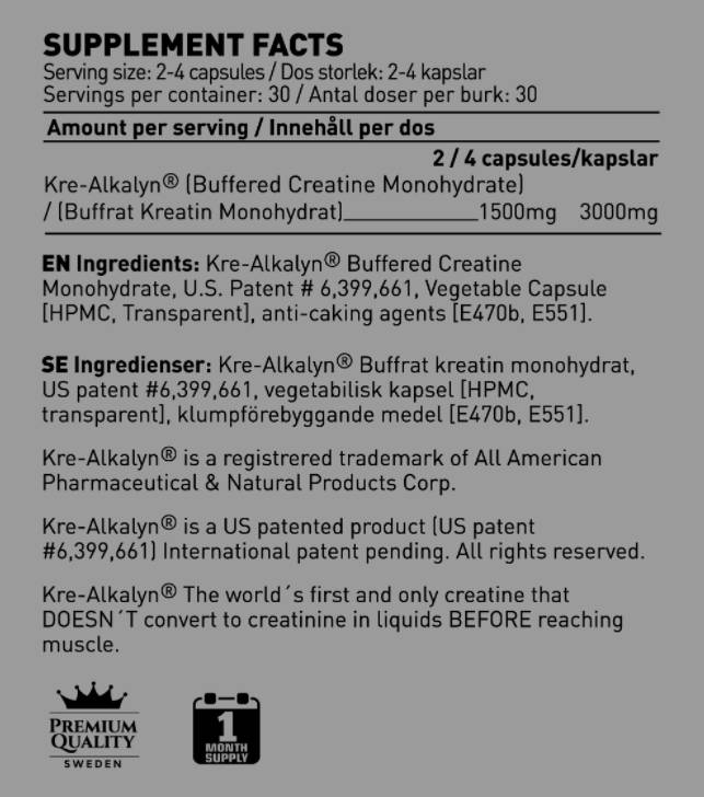 Kre-alcalyn 750 mg - 120 capsules