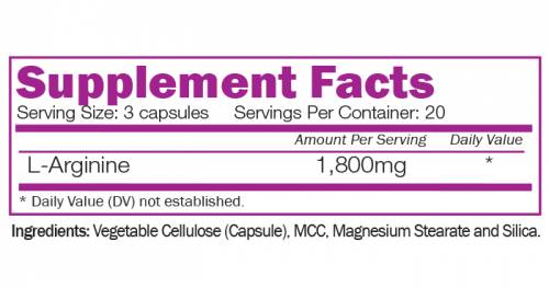 L-arginine max - 60 capsules