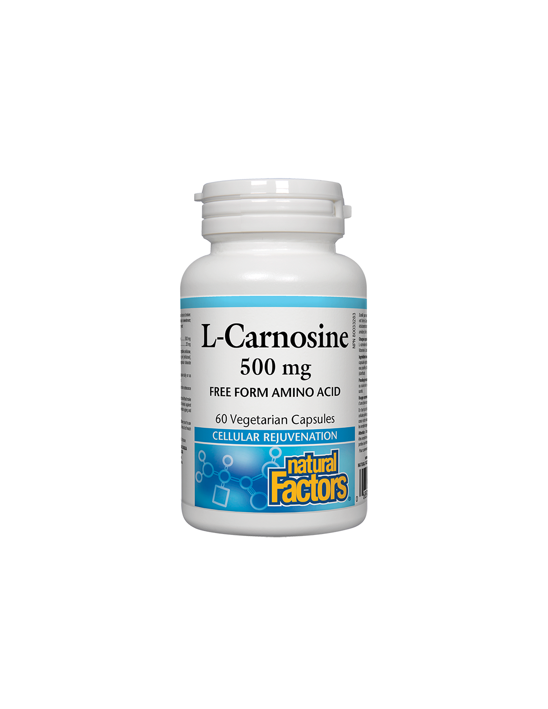 L-Carnosine/ L-Carnosine 500 mg x 60 gélules <tc>Natural Factors</tc>
