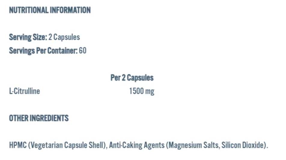 L-Citrulline 1500 - 120 capsules