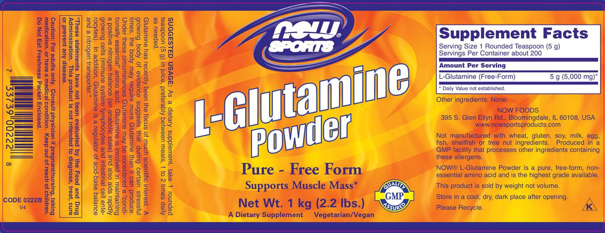 Poudre de L-glutamine - 1000 grammes