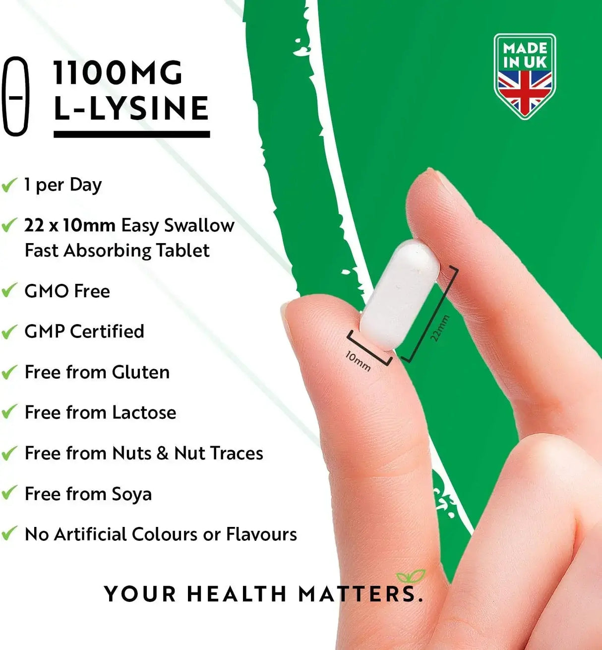 L-lysine 1100mg 240 comprimés végétaliens