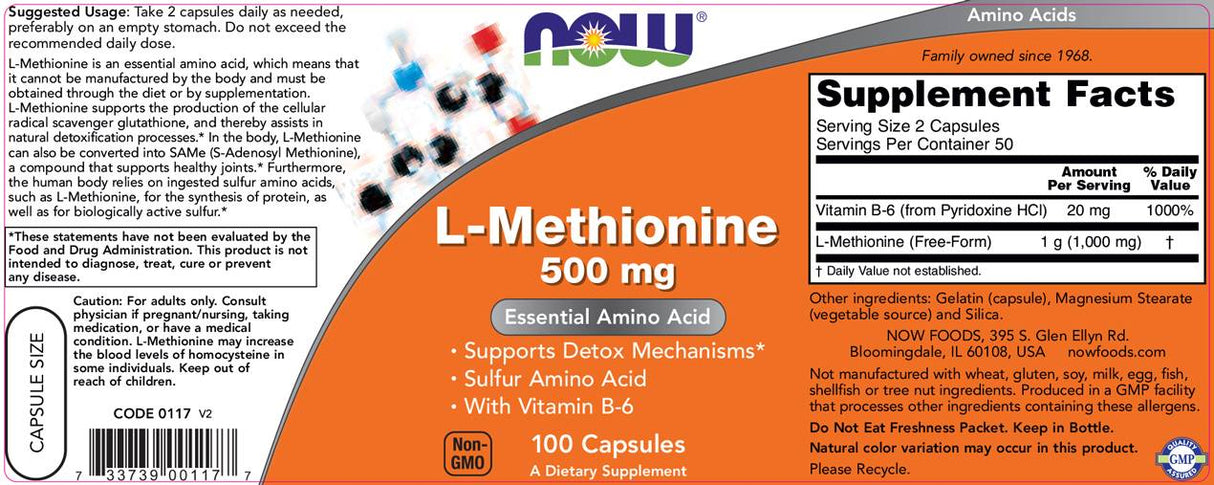 L-méthionine - 100 capsules