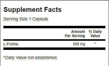 L-Proline 500 mg - 100 capsules