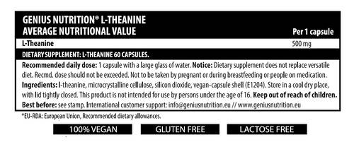 L-théanine 500 mg - 60 capsules