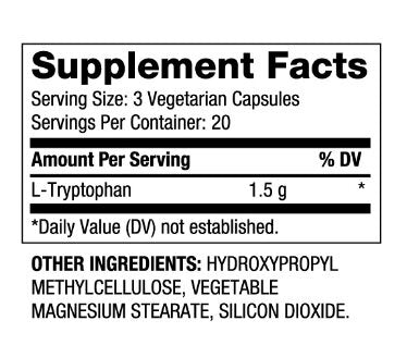 L-tryptophane 500 mg 60 Caps