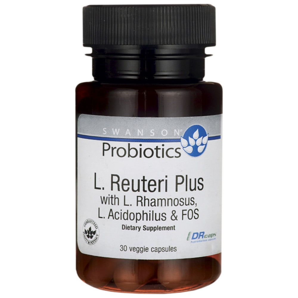 L. Reuteri Plus avec L. rhamnosus, L. acidophilus et Fos 30 capsules