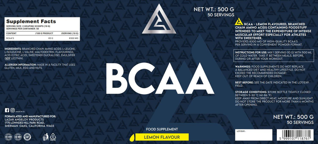 La poudre de la BCAA - 500 grammes