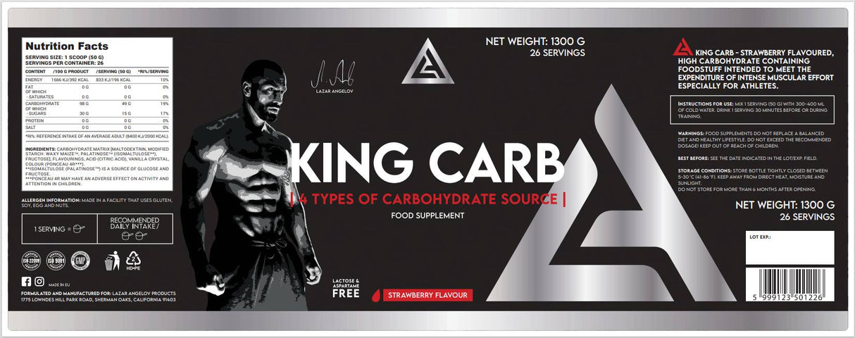 La King Carb | Matrice de glucides à 4 types - 1300 grammes