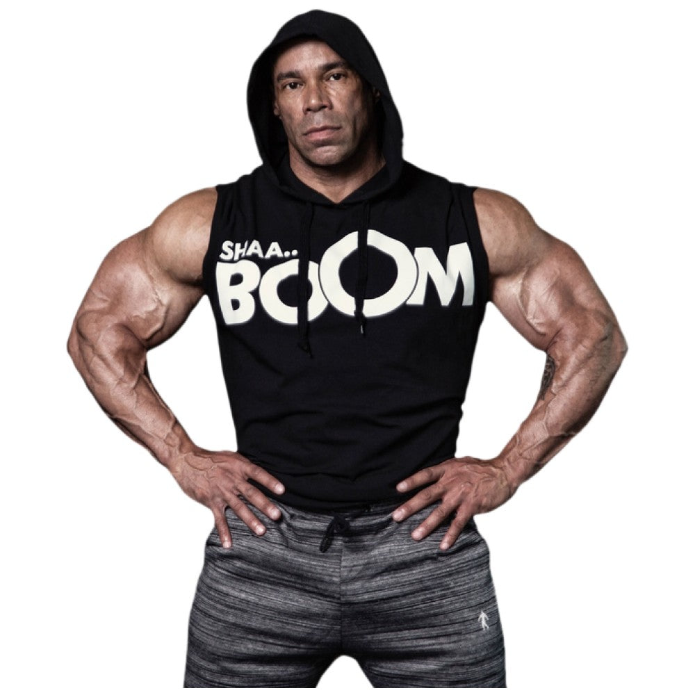 Sweat-shirt masculin sans manches/lm sweat à capuche Shaa Boom - noir