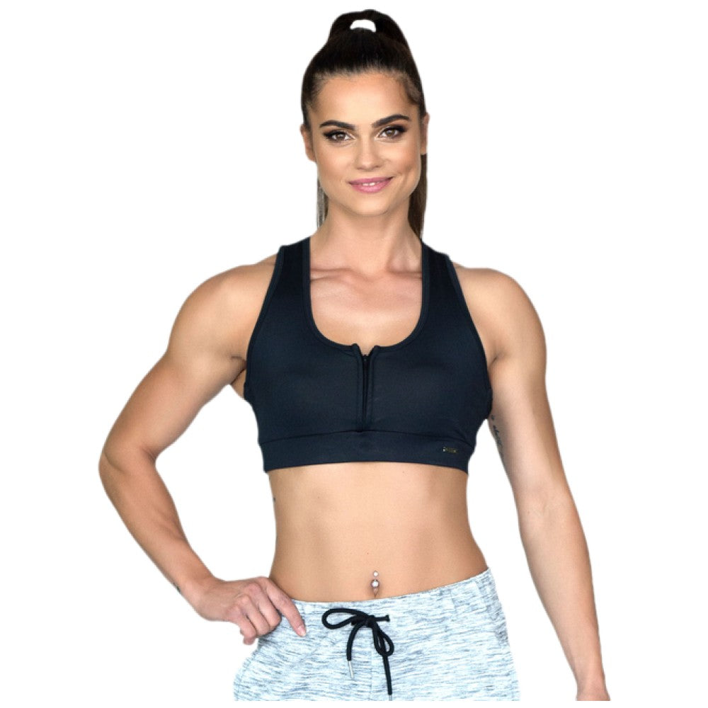 Bustier avec zip/lw débardeur zip - noir