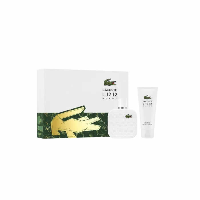 <tc>LACOSTE</tc> L.12.12 Blanc Homme Eau De Toilette Vaporisateur 100 ml Coffret 2 Pièces