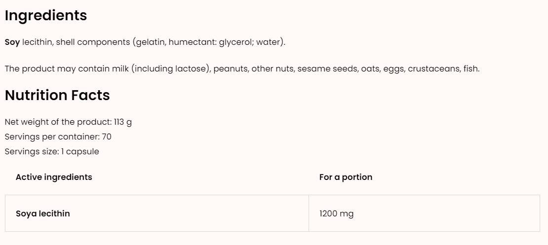 Capsules de gel GMO 70 Lécithine/No GMO 70