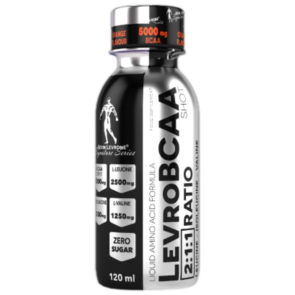 Levrobcaa Shot/5000 mg BCAA avec zéro sucre - 12 x 120 ml