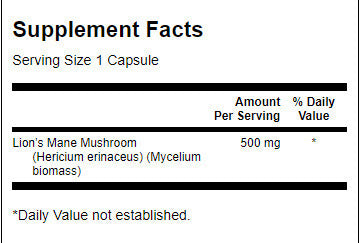 Champignon de crinière de lion 500 mg - 60 capsules
