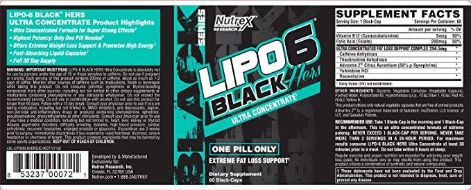 Lipo 6 Hers Black UC 60 Capsules